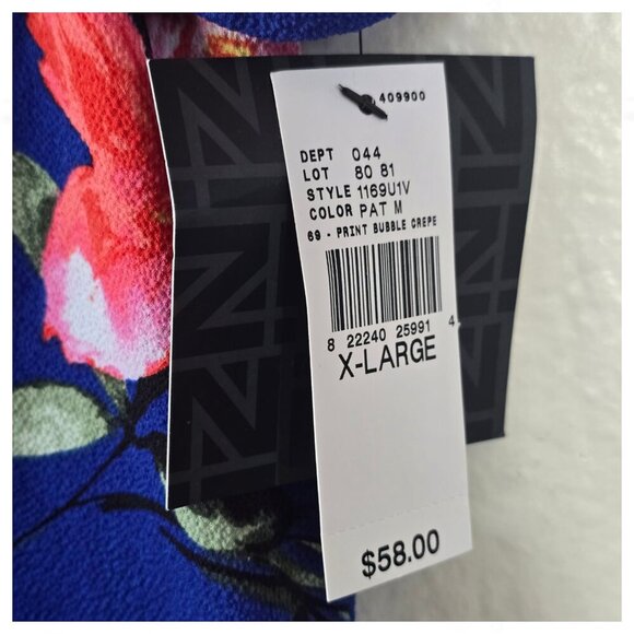 IZ Byer NWT Floral Hi Low Dress Size XL Faux Wrap Ruffle - Picture 4 of 10